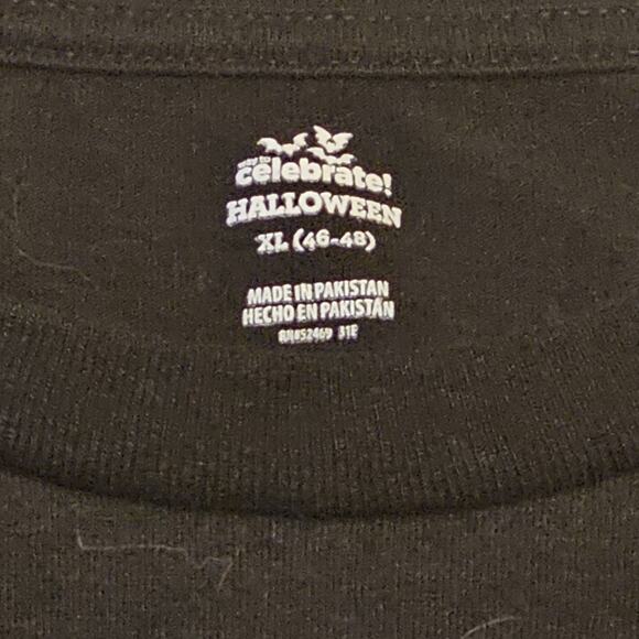 Celebrate Halloween Scary Clown Face T-Shirt Black XL - Picture 3 of 6